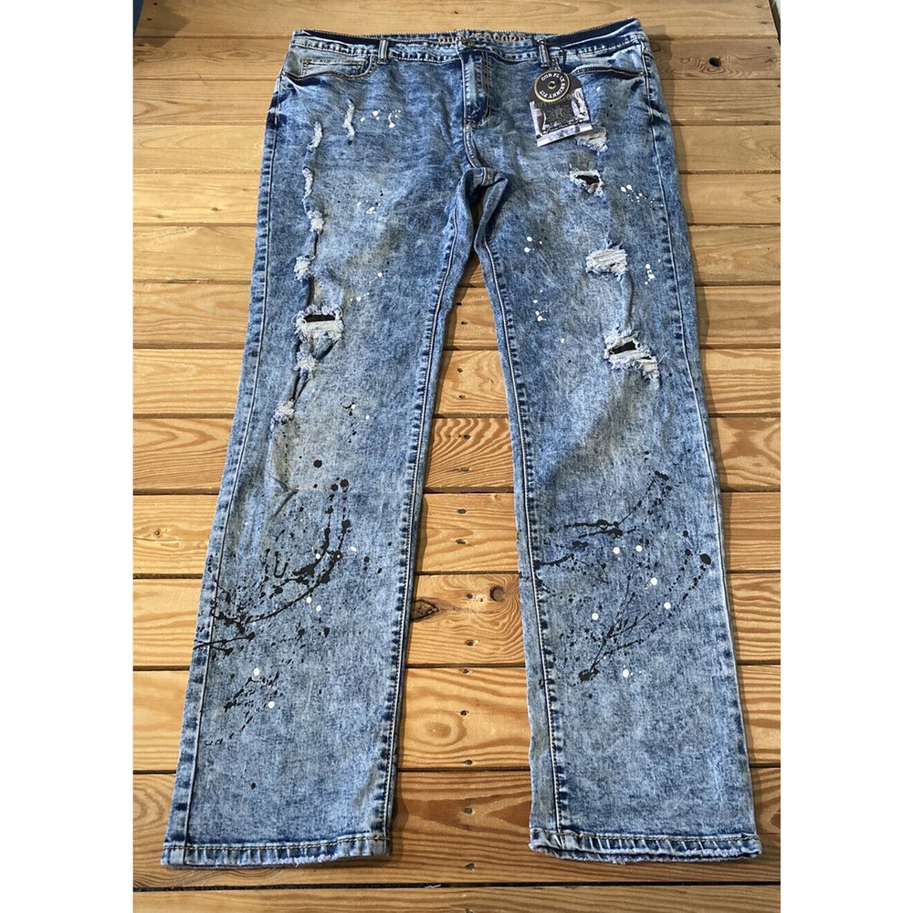 NWT Rutherford Flex Skinny Fit Jeans Size 40x34 Men’s Blue Ripped